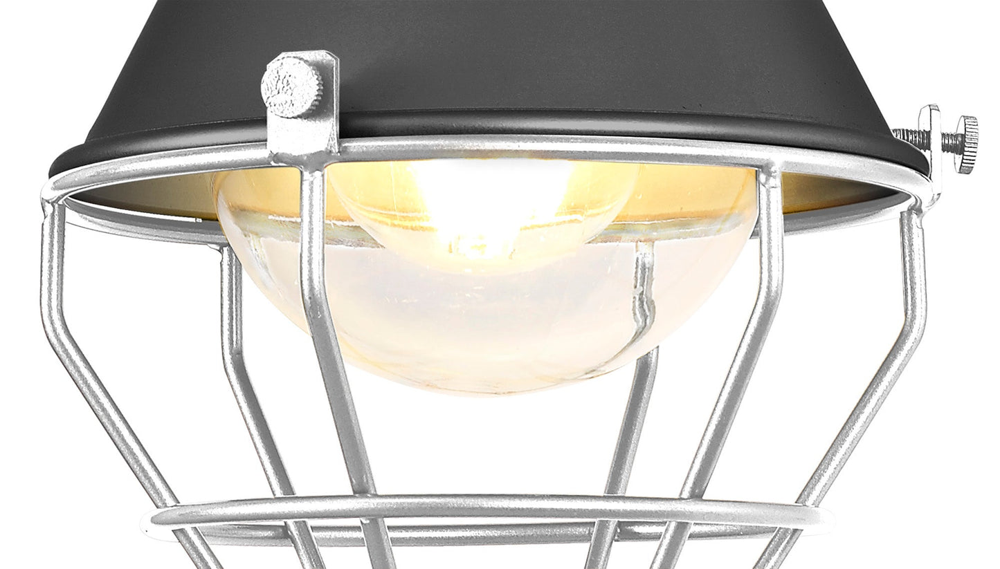 Buttermere Wall Lamp, 1 Light E27, IP65, Anthracite and Matt White, 2yrs Warranty