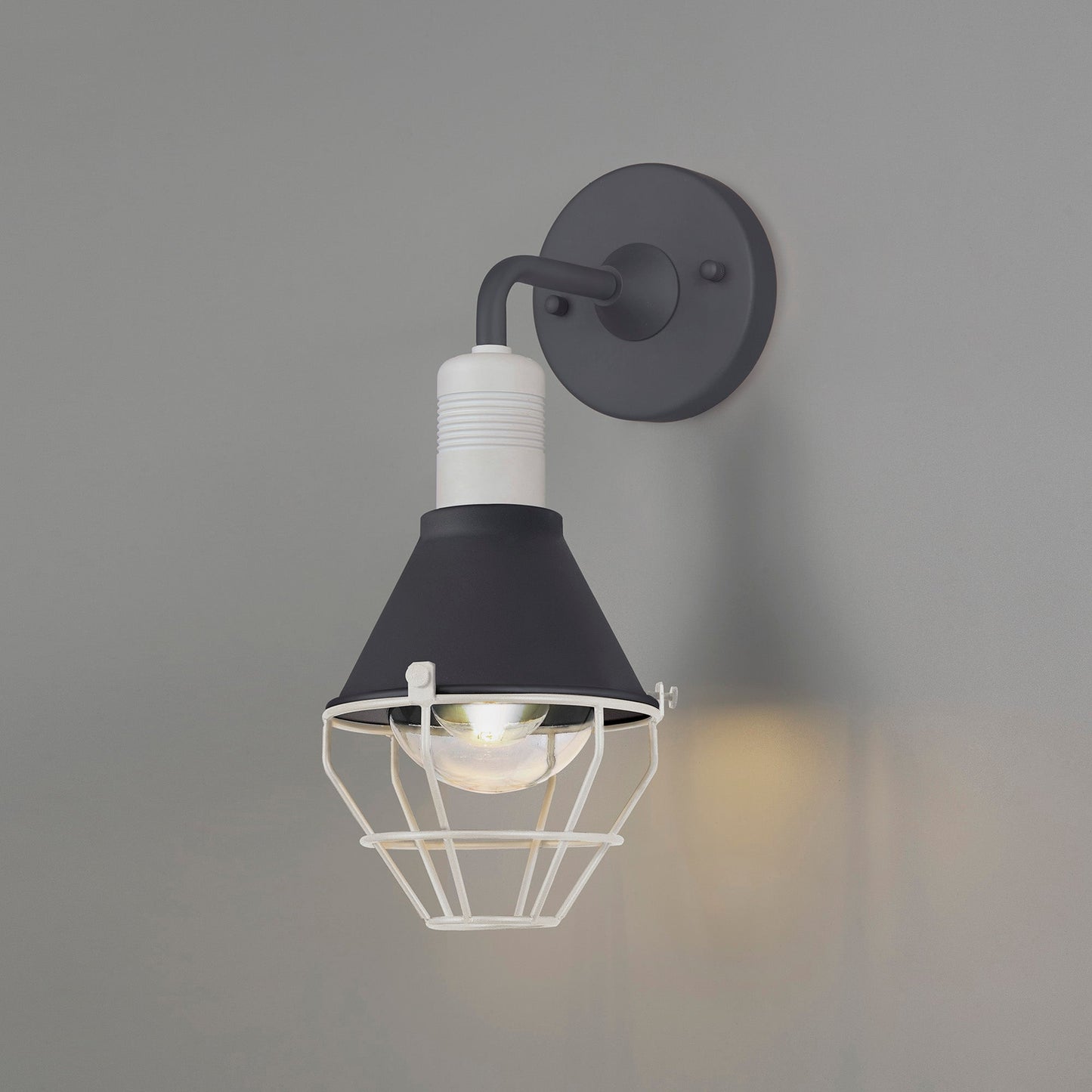 Buttermere Wall Lamp, 1 Light E27, IP65, Anthracite and Matt White, 2yrs Warranty