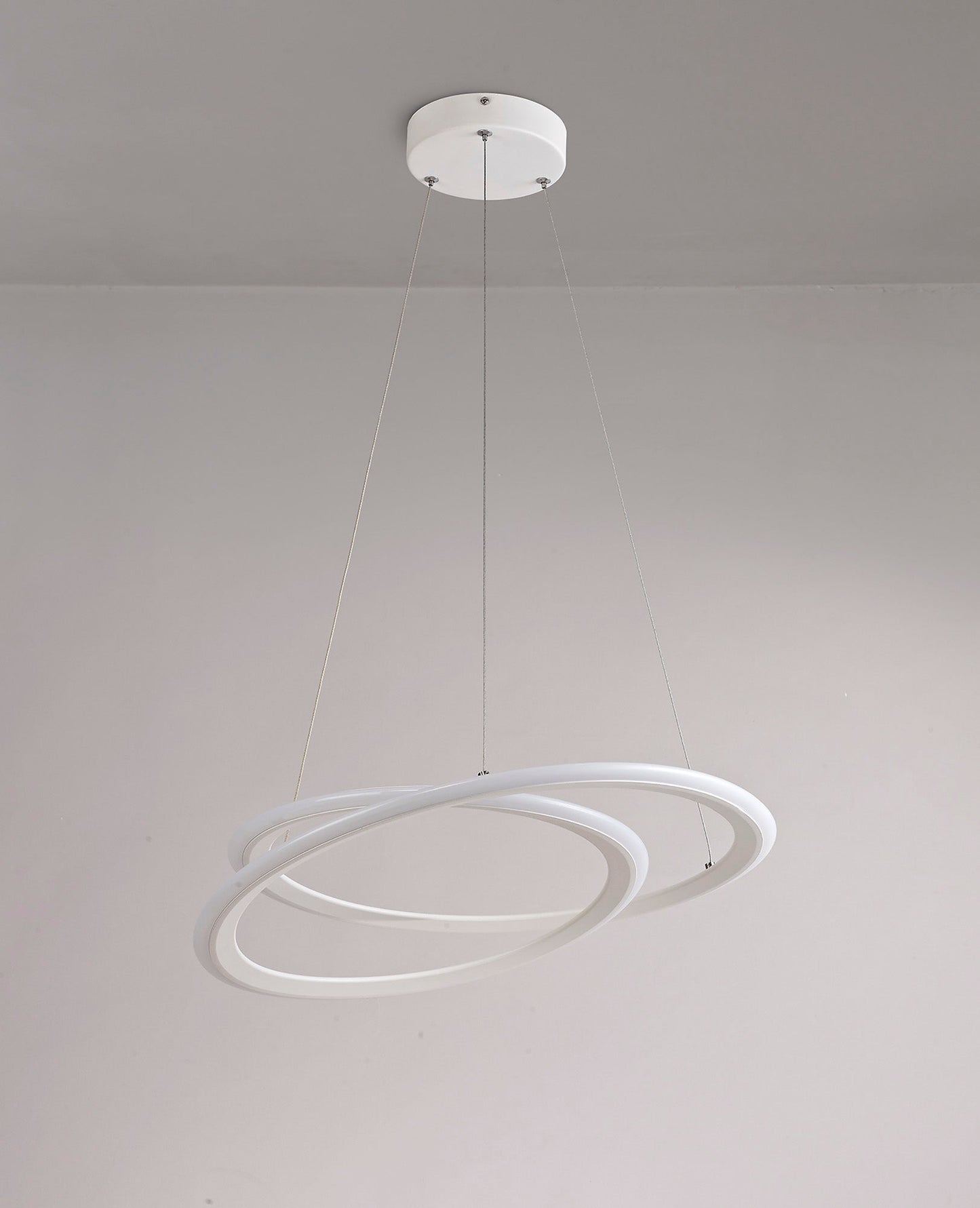 Carrwood Pendant, 1 x 40W LED, 4000K, 2996lm, 3 Step Dimming, Matt White, 3yrs Warranty