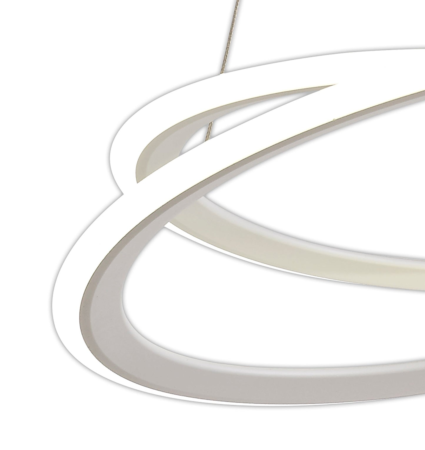 Carrwood Pendant, 1 x 40W LED, 4000K, 2996lm, 3 Step Dimming, Matt White, 3yrs Warranty