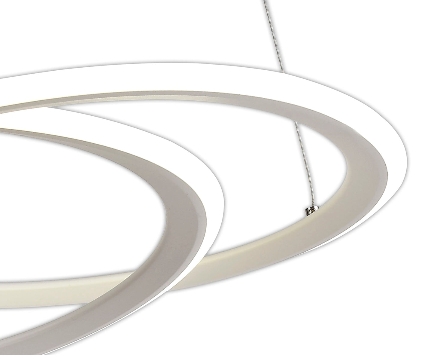 Carrwood Pendant, 1 x 40W LED, 4000K, 2996lm, 3 Step Dimming, Matt White, 3yrs Warranty
