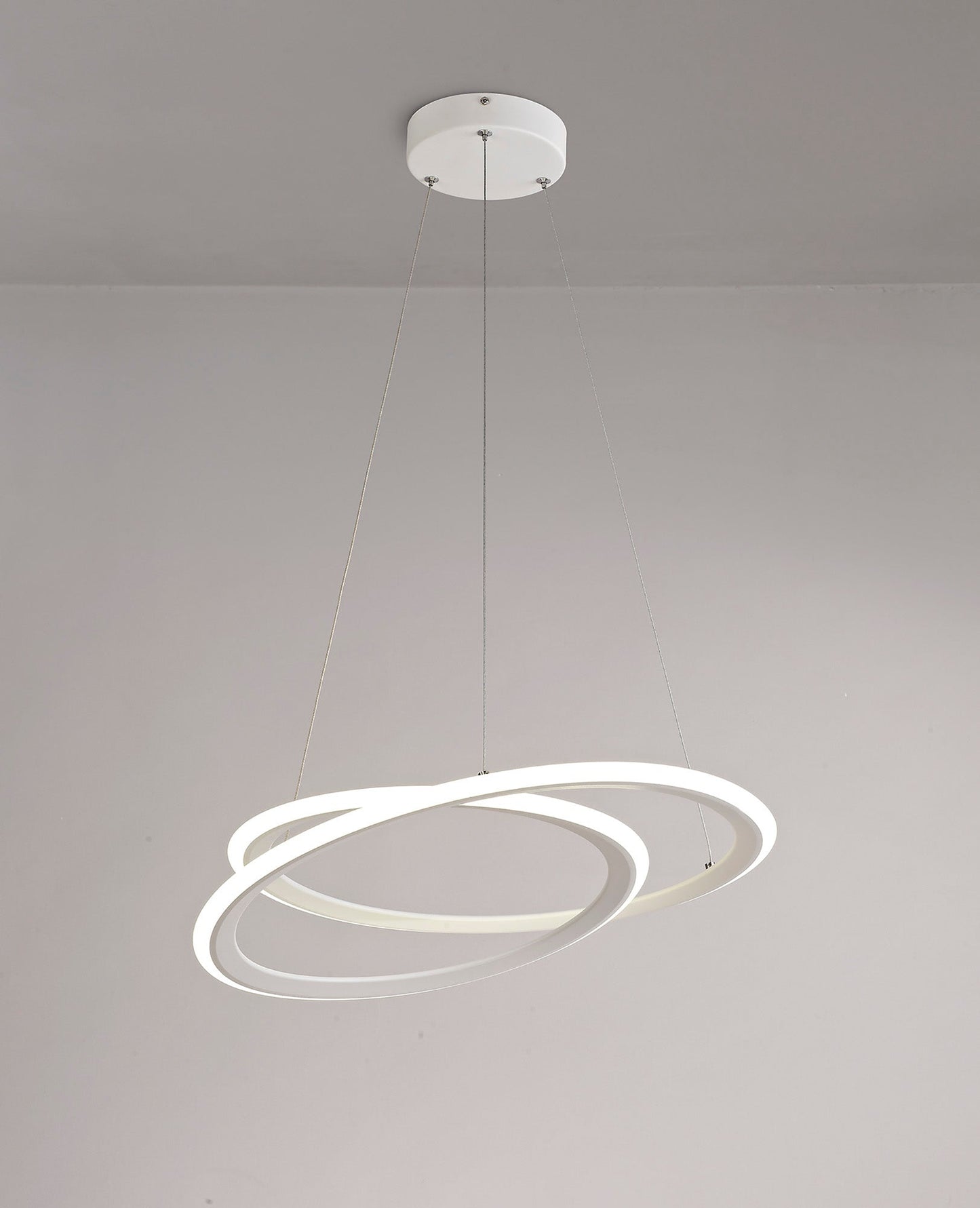Carrwood Pendant, 1 x 40W LED, 4000K, 2996lm, 3 Step Dimming, Matt White, 3yrs Warranty