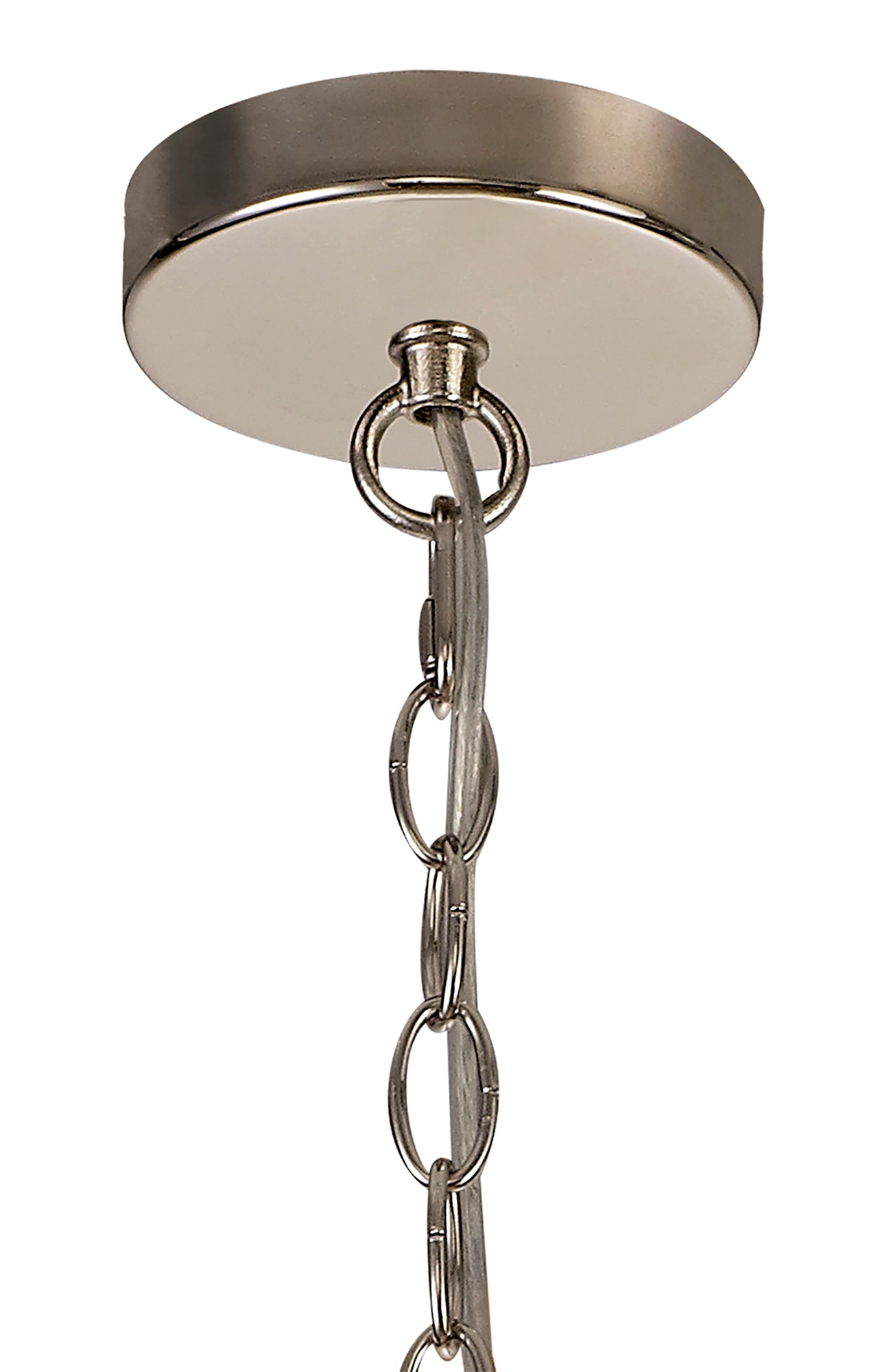 Chelford Small Round Pendant, 1 Light E27, Polished Nickel