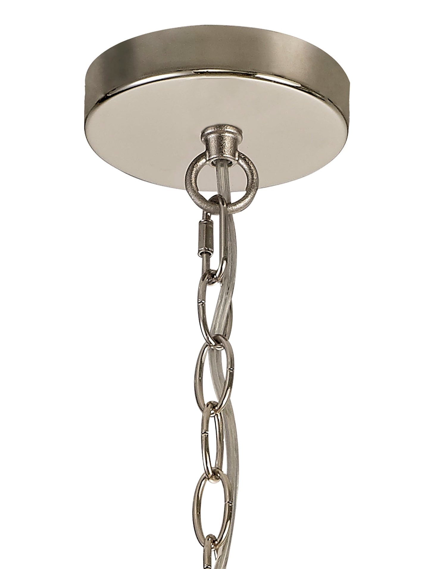 Chelford Teardrop Pendant, 1 Light E27, Polished Nickel