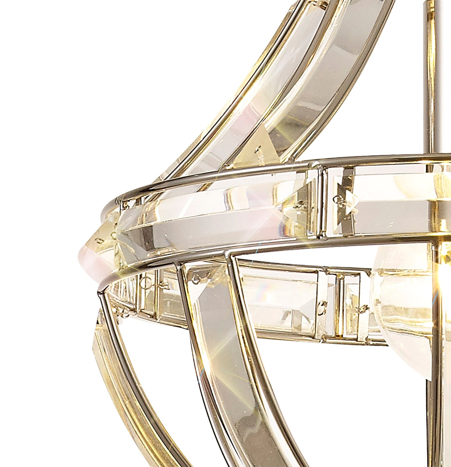 Chelford Teardrop Pendant, 1 Light E27, Polished Nickel