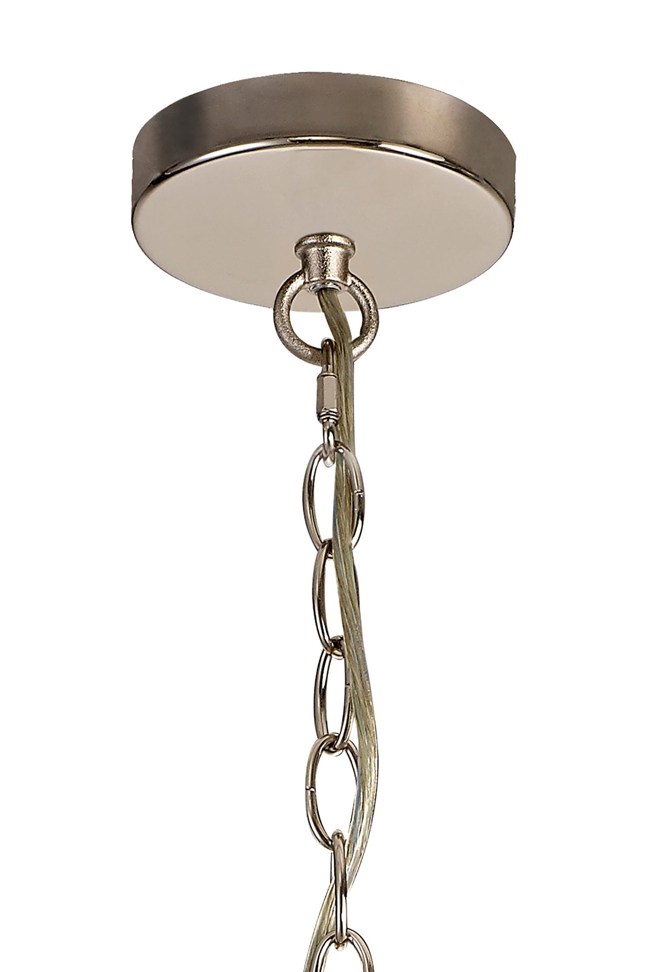 Chelford Diamond Pendant, 3 Light E27, Polished Nickel