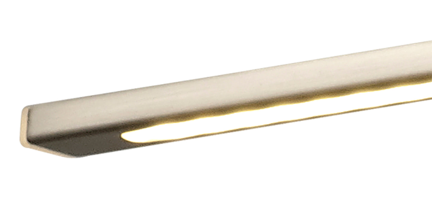 Chorley Large 1 Arm Wall Lamp and Picture Light, 1 x 10W LED, 3000K, 850lm, Satin Nickel, 3yrs Warranty
