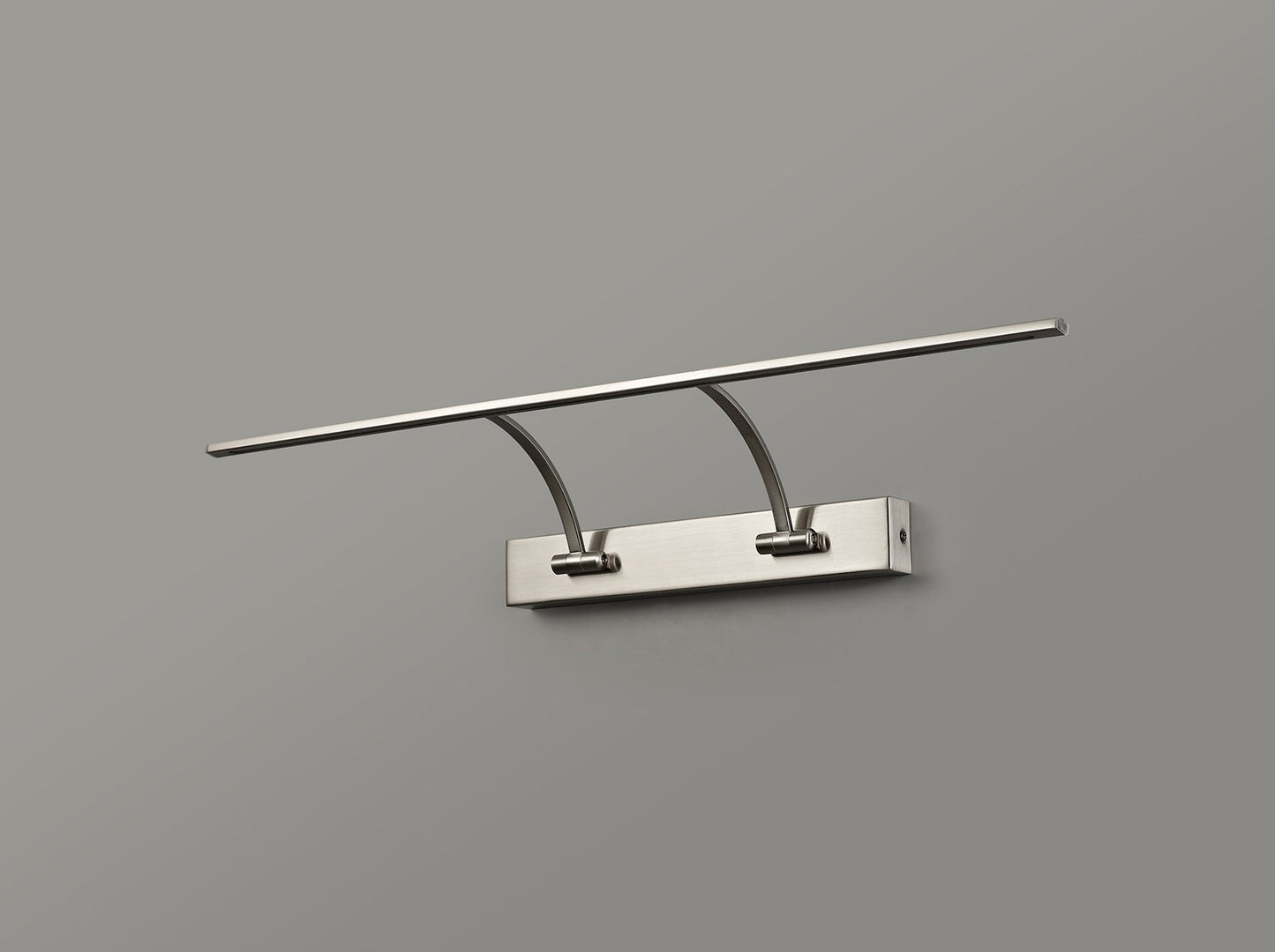 Chorley Small 2 Arm Wall Lamp and Picture Light, 1 x 14W LED, 3000K, 1070lm, Satin Nickel, 3yrs Warranty