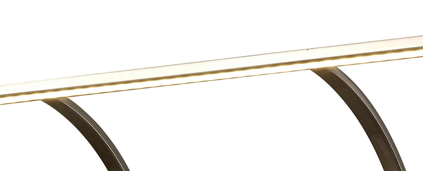 Chorley Small 2 Arm Wall Lamp and Picture Light, 1 x 14W LED, 3000K, 1070lm, Satin Nickel, 3yrs Warranty