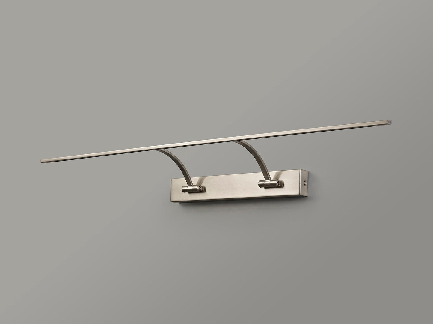 Chorley Large 2 Arm Wall Lamp and Picture Light, 1 x 16W LED, 3000K, 1200lm, Satin Nickel, 3yrs Warranty