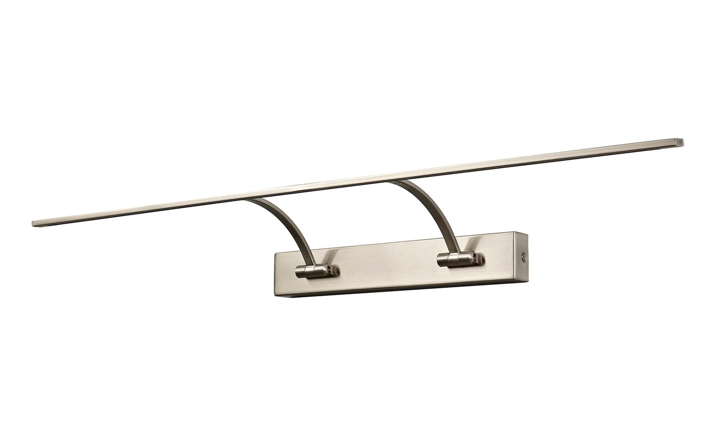 Chorley Large 2 Arm Wall Lamp and Picture Light, 1 x 16W LED, 3000K, 1200lm, Satin Nickel, 3yrs Warranty