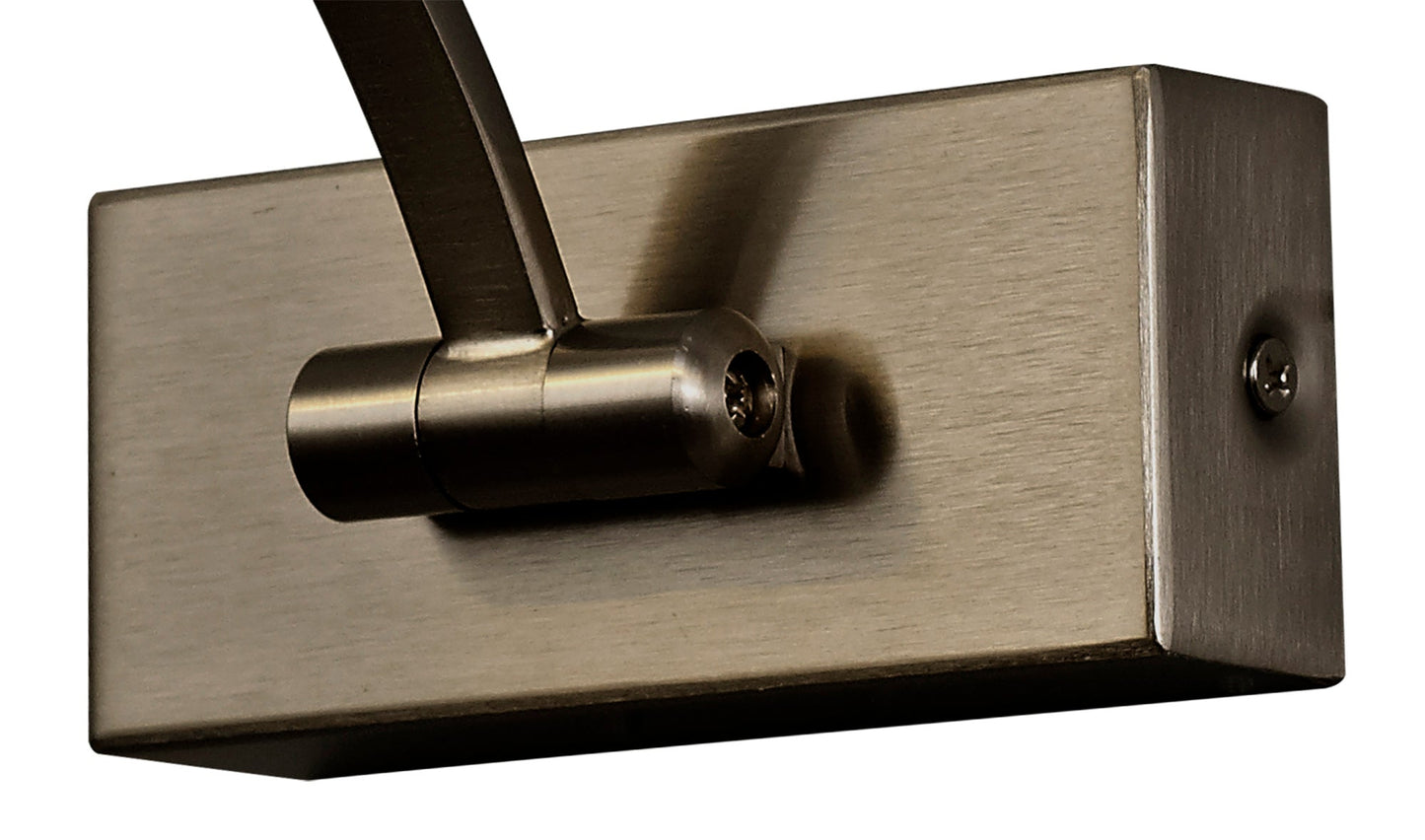 Chorley Small 1 Arm Wall Lamp and Picture Light, 1 x 6W LED, 3000K, 470lm, Bronze, 3yrs Warranty