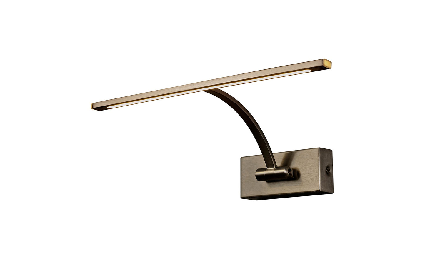 Chorley Small 1 Arm Wall Lamp and Picture Light, 1 x 6W LED, 3000K, 470lm, Bronze, 3yrs Warranty