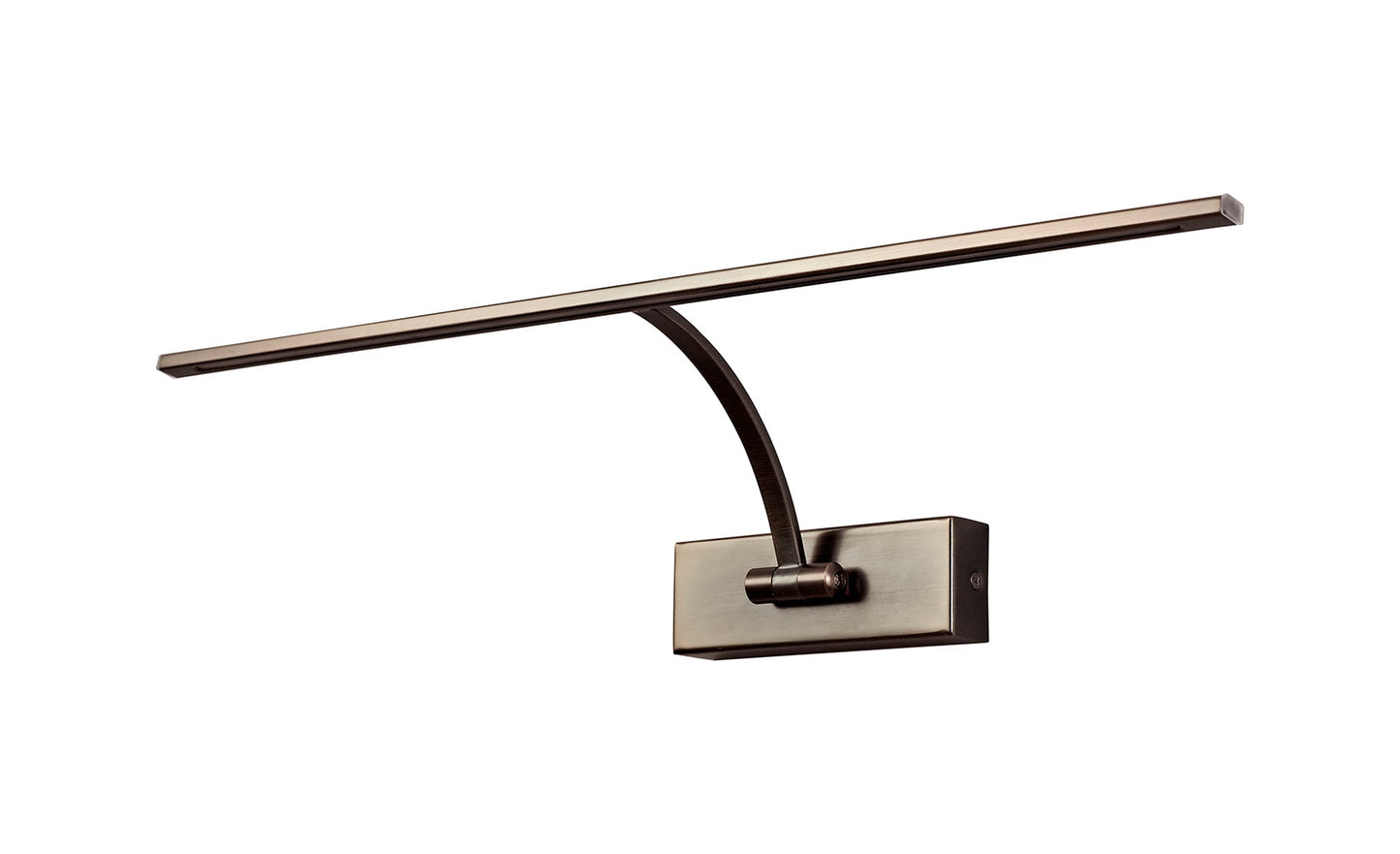 Chorley Large 1 Arm Wall Lamp and Picture Light, 1 x 10W LED, 3000K, 850lm, Bronze, 3yrs Warranty