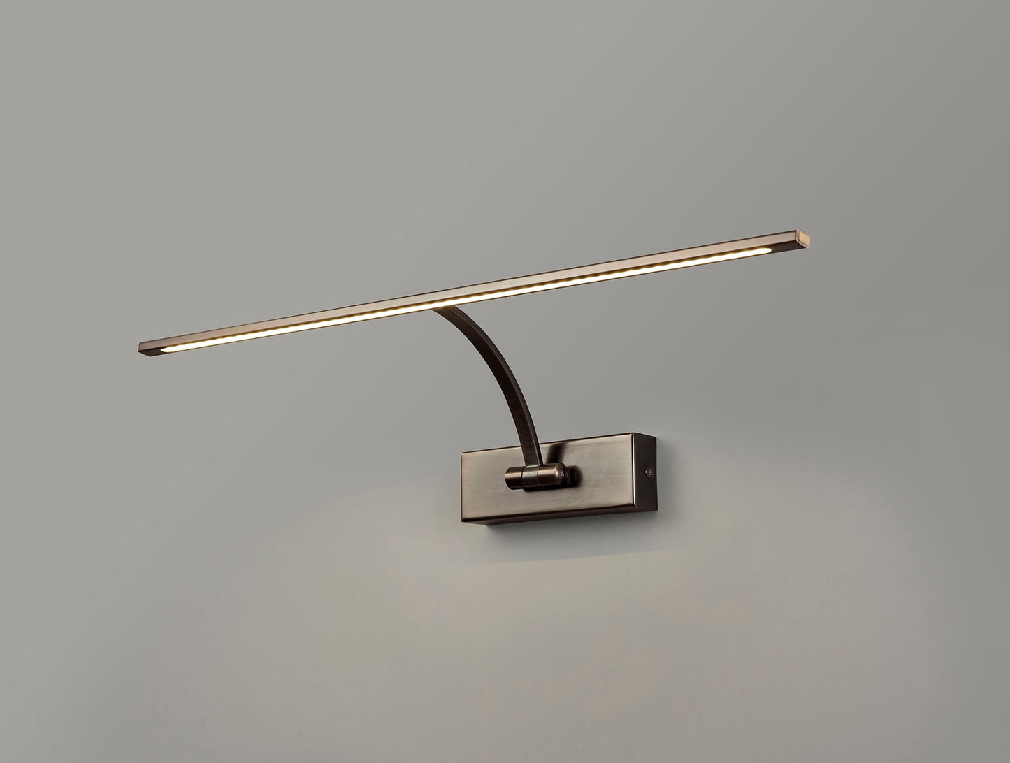 Chorley Large 1 Arm Wall Lamp and Picture Light, 1 x 10W LED, 3000K, 850lm, Bronze, 3yrs Warranty