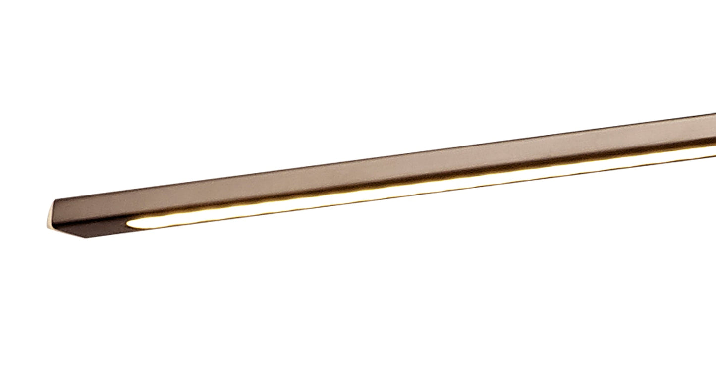 Chorley Small 2 Arm Wall Lamp and Picture Light, 1 x 14W LED, 3000K, 1070lm, Bronze, 3yrs Warranty