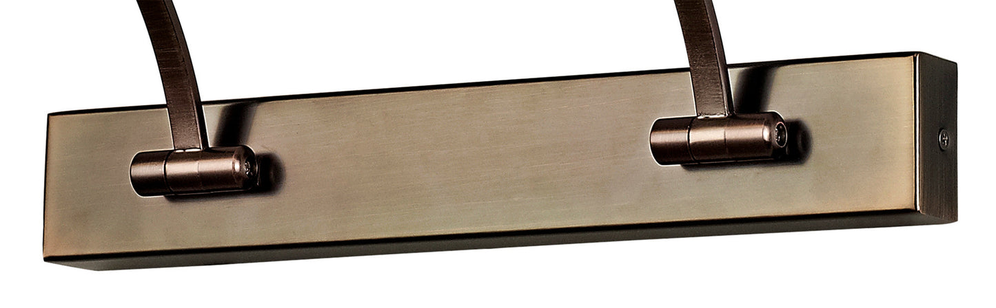 Chorley Large 2 Arm Wall Lamp and Picture Light, 1 x 16W LED, 3000K, 1200lm, Bronze, 3yrs Warranty