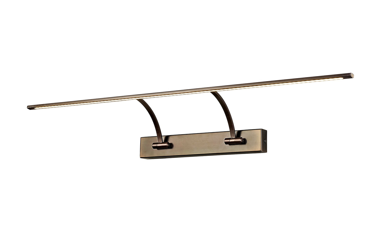 Chorley Large 2 Arm Wall Lamp and Picture Light, 1 x 16W LED, 3000K, 1200lm, Bronze, 3yrs Warranty