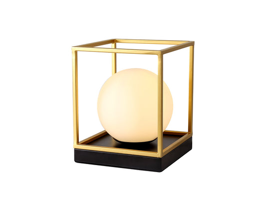 Christleton Table Lamp, 1 Light E14, Matt Black and Painted Gold