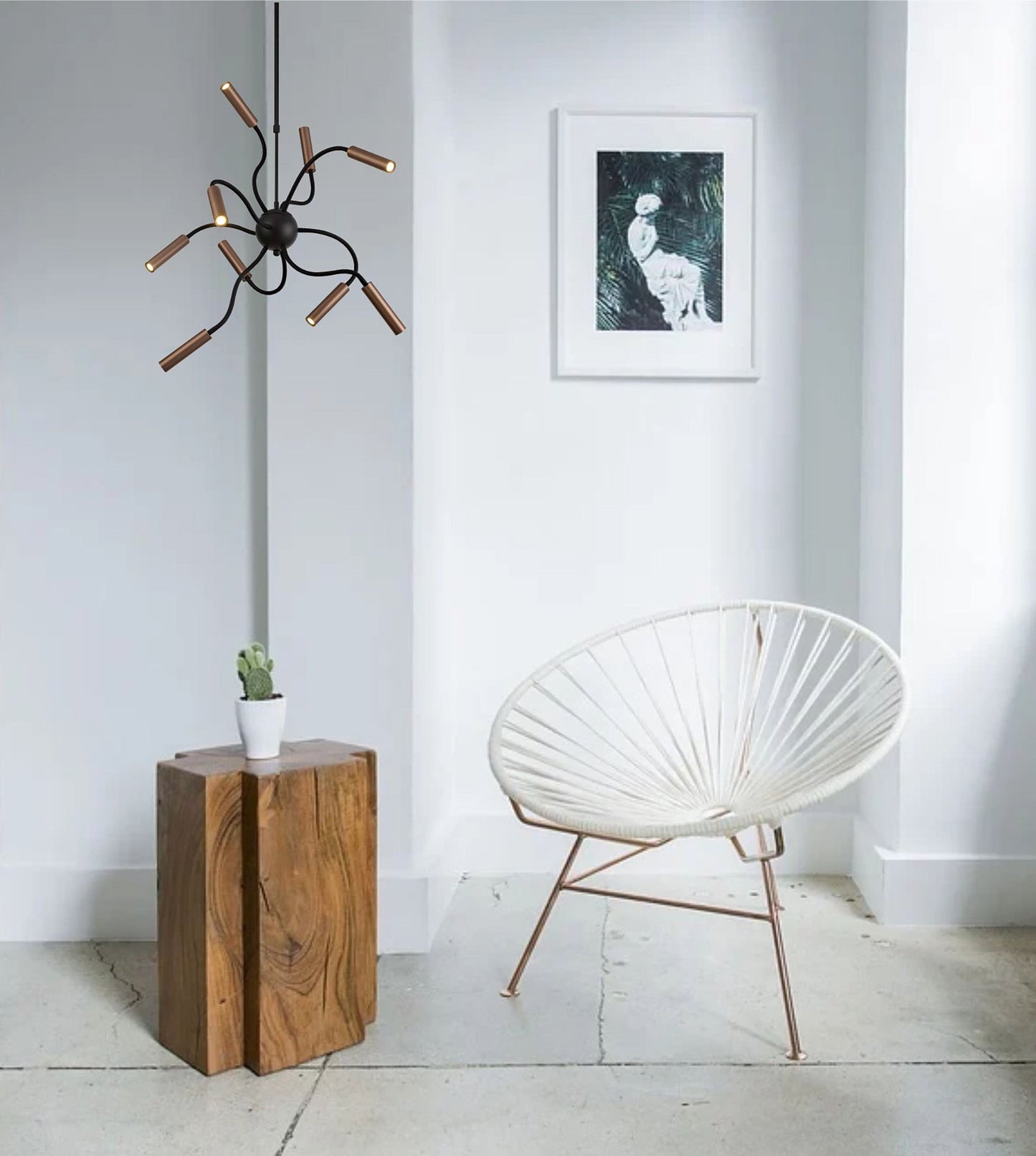 Clifton Wall Lamp, 1 Light Adjustable Switched, 1 x 5W LED, 3000K, 311lm, Black and Satin Copper, 3yrs Warranty