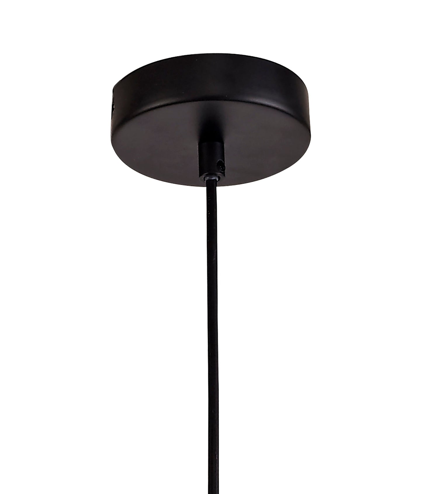 Didsbury Single Vase Pendant 1 Light E27, Black and Amber Glass