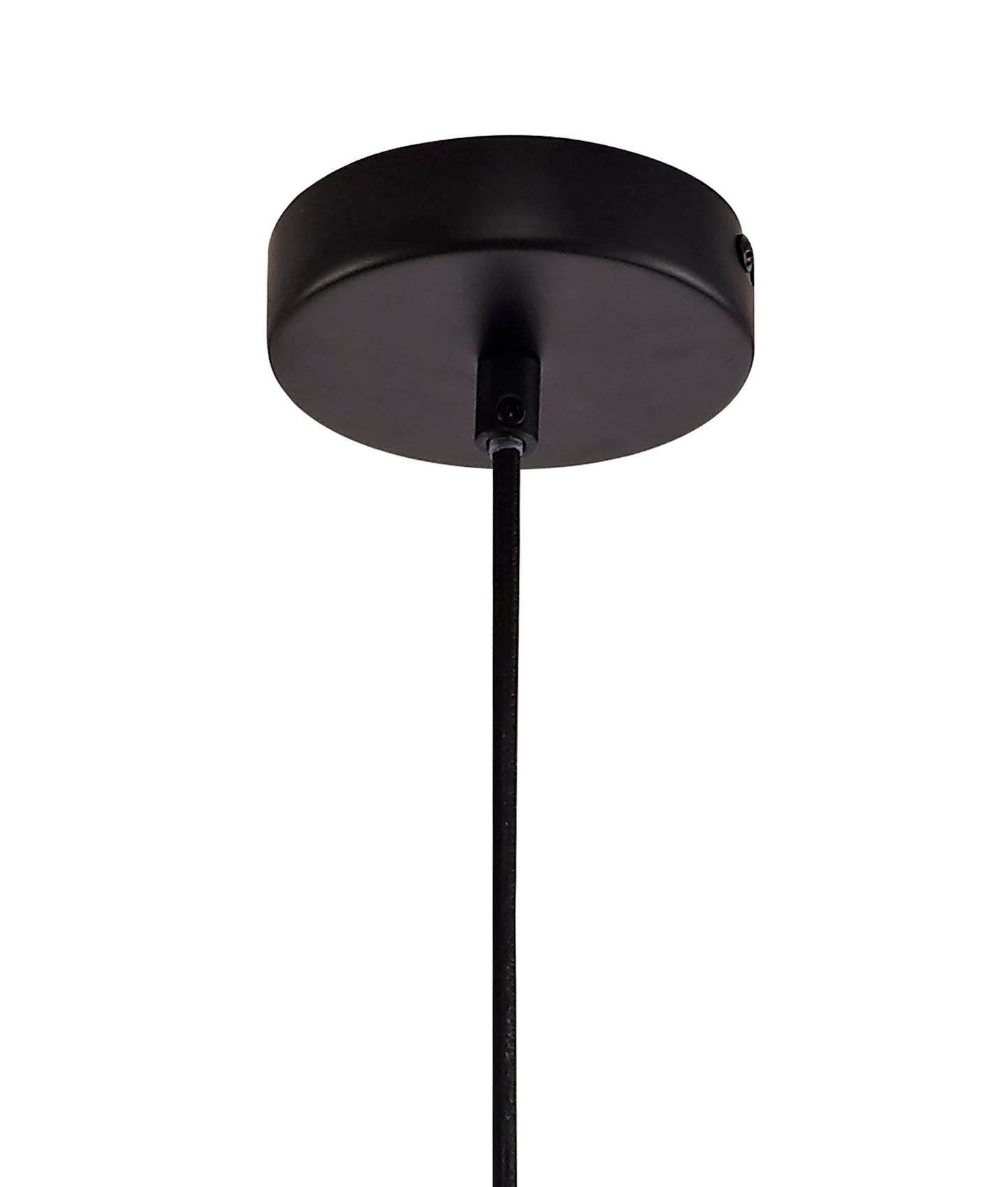 Didsbury Single Cone Pendant 1 Light E27, Black and Amber Glass
