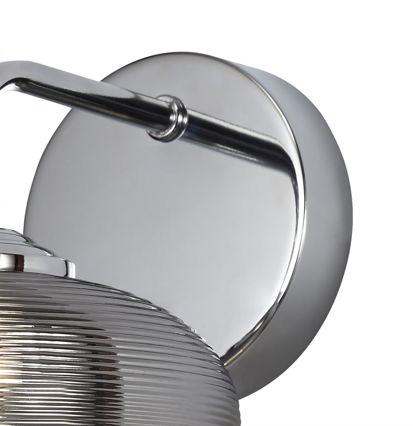 Dingle Wall Lamp Switched, 1 x 8W LED, 4000K, Smoked and Polished Chrome, 3yrs Warranty