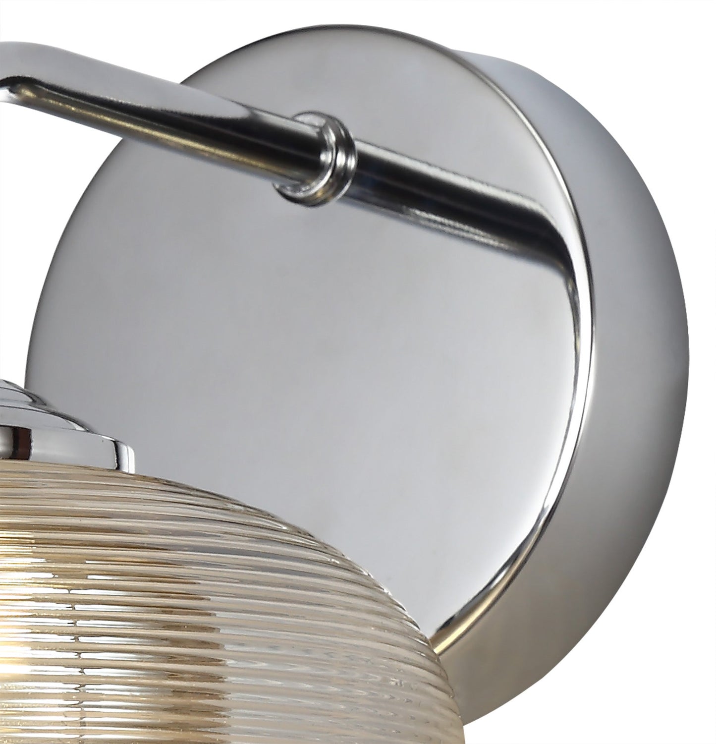 Dingle Wall Lamp Switched, 1 x 8W LED, 4000K, Champagne and Polished Chrome, 3yrs Warranty
