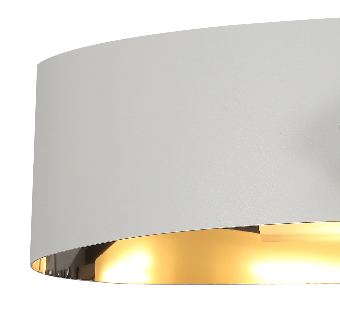 Elcho Wall Lamp, 1 x 10W LED, 3000K, 700lm, Sand White and Polished Chrome, 3yrs Warranty