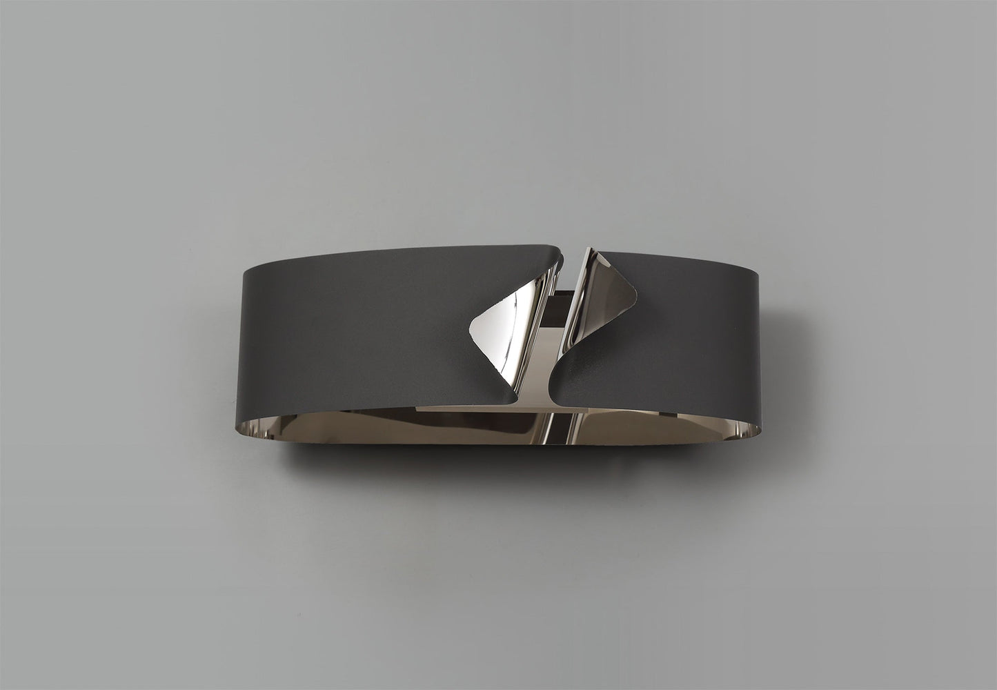 Elcho Wall Lamp, 1 x 10W LED, 3000K, 700lm, Sand Anthracite and Polished Chrome, 3yrs Warranty