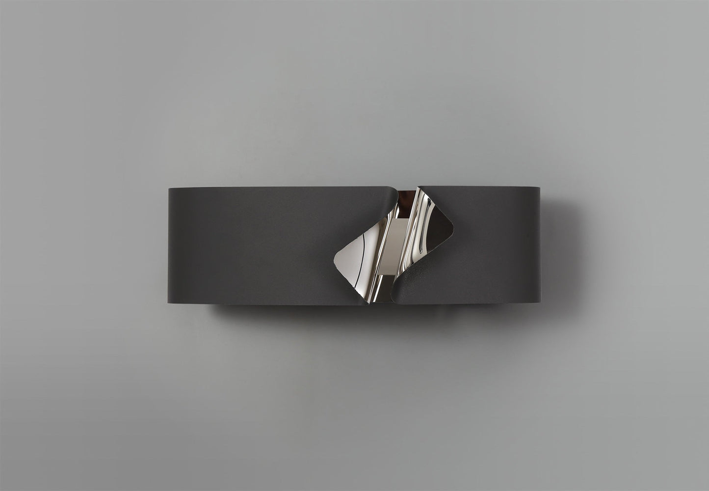 Elcho Wall Lamp, 1 x 10W LED, 3000K, 700lm, Sand Anthracite and Polished Chrome, 3yrs Warranty