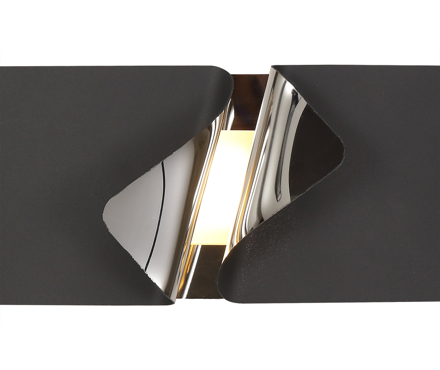 Elcho Wall Lamp, 1 x 10W LED, 3000K, 700lm, Sand Anthracite and Polished Chrome, 3yrs Warranty