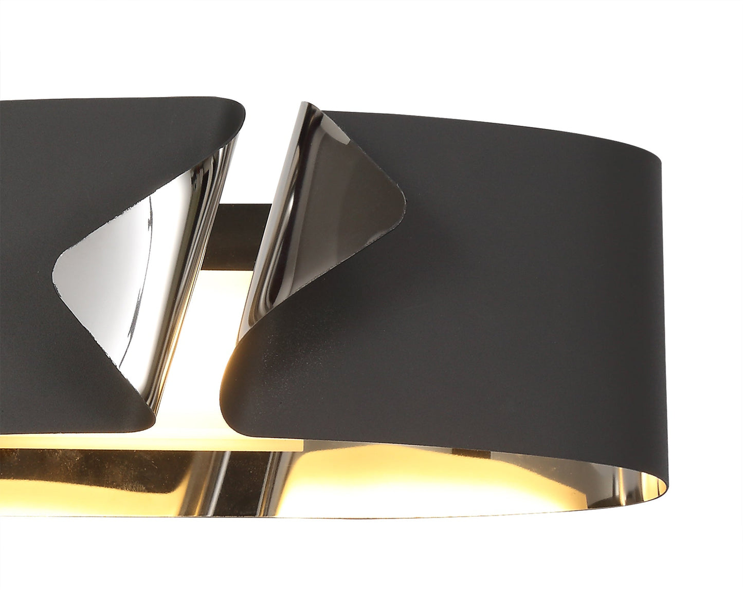 Elcho Wall Lamp, 1 x 10W LED, 3000K, 700lm, Sand Anthracite and Polished Chrome, 3yrs Warranty