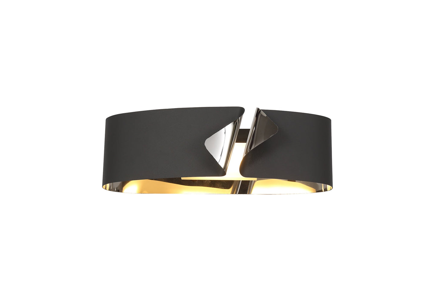 Elcho Wall Lamp, 1 x 10W LED, 3000K, 700lm, Sand Anthracite and Polished Chrome, 3yrs Warranty