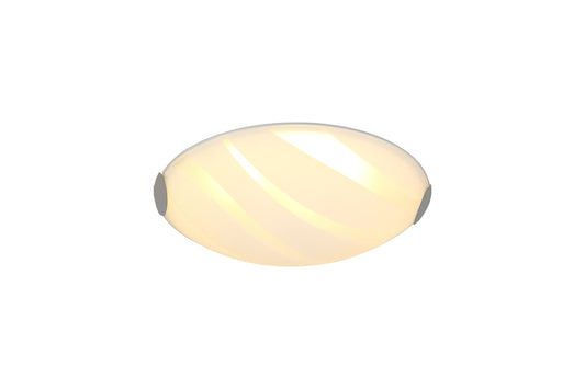 Faulkners Ceiling 30cm, 1 x 12W LED, 3000K, 666lm, Polished Chrome and White, 3yrs Warranty
