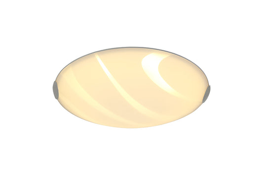 Faulkners Ceiling 40.5cm, 1 x 24W LED, 3000K, 1404lm, Polished Chrome and White, 3yrs Warranty