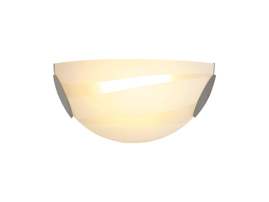Faulkners Wall Lamp, 1 x 12W LED, 3000K, 780lm, Polished Chrome and White, 3yrs Warranty