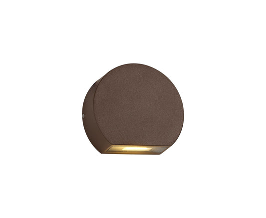 Gore Wall Lamp, 1 x 3W LED, 3000K, 270lm, IP54, Dark Brown, 3yrs Warranty