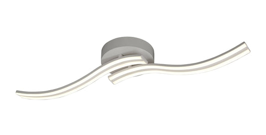 Gough 2 Light Ceiling, Wall, 2 x 12W LED, 4000K, 1556lm, White, 3yrs Warranty