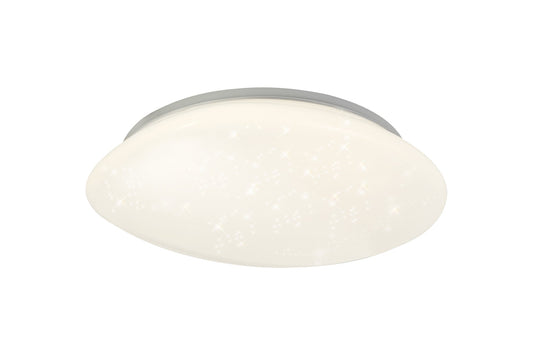 Griffin Ceiling, 1 x 24W LED, 4000K, 1614lm, IP44, White Acrylic, 3yrs Warranty