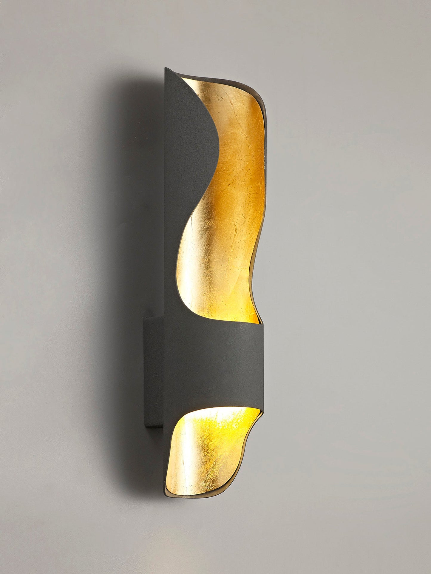 Haddon Wall Lamp, 1 x 8W LED, 3000K, 640lm, Anthracite and Gold Leaf, 3yrs Warranty 2
