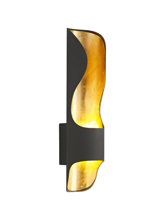 Haddon Wall Lamp, 1 x 8W LED, 3000K, 640lm, Anthracite and Gold Leaf, 3yrs Warranty 2
