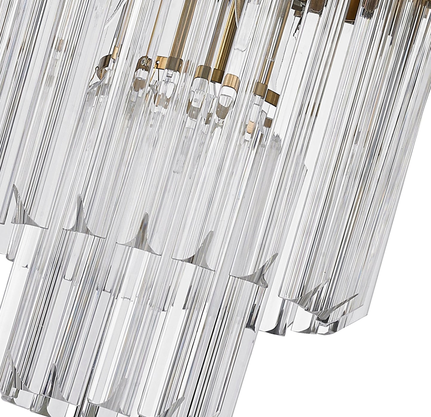 Hale Pendant Round 4 Light E14, Brass and Clear Glass