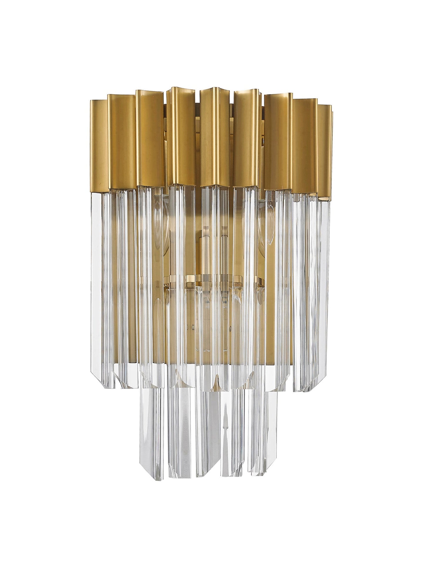 Hale Wall 3 Light E14, Brass and Clear Glass