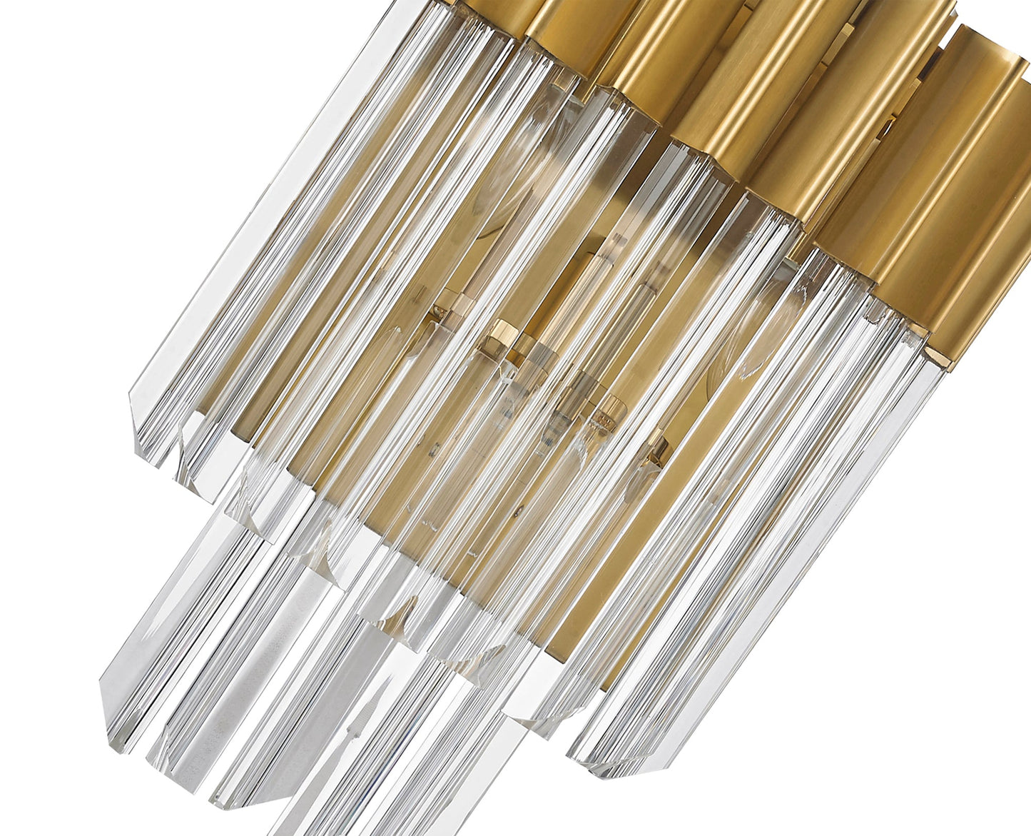 Hale Wall 3 Light E14, Brass and Clear Glass