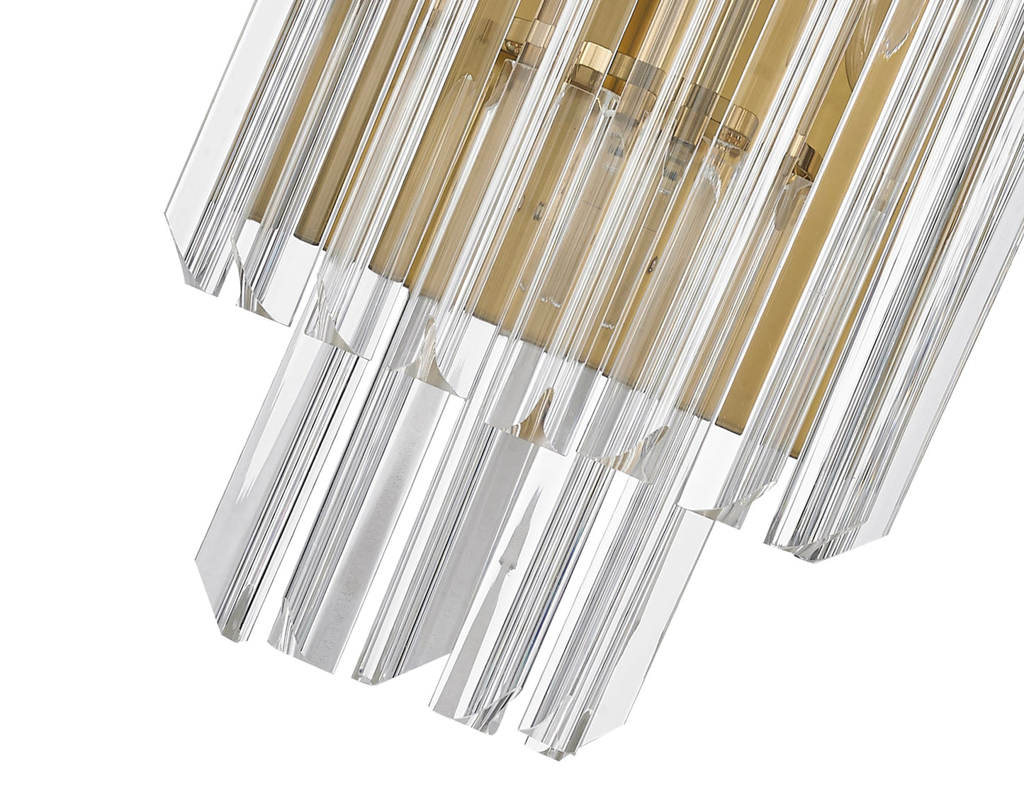Hale Wall 3 Light E14, Brass and Clear Glass