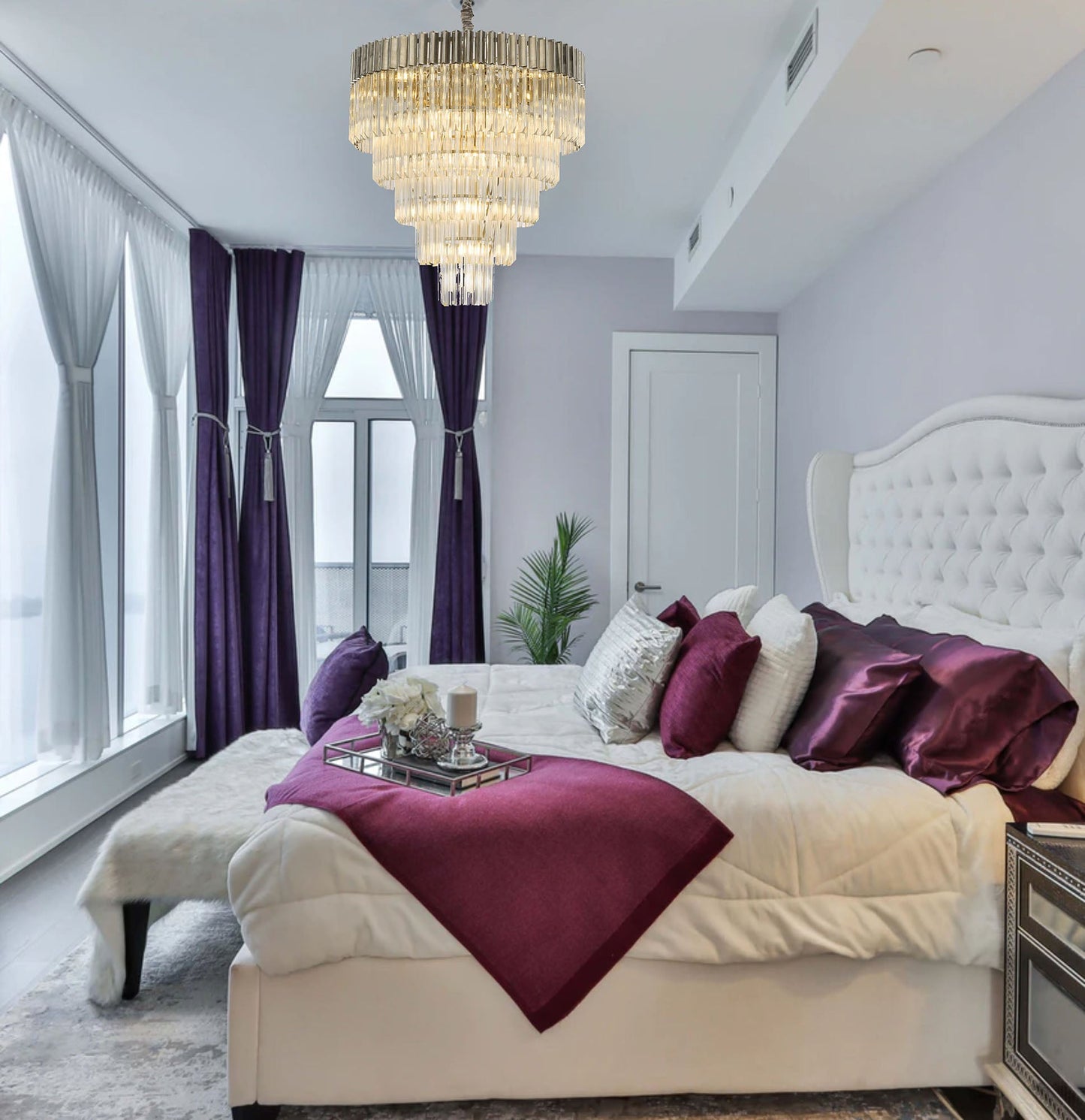 Hale Pendant Round 4 Light E14, Brass and Clear Glass