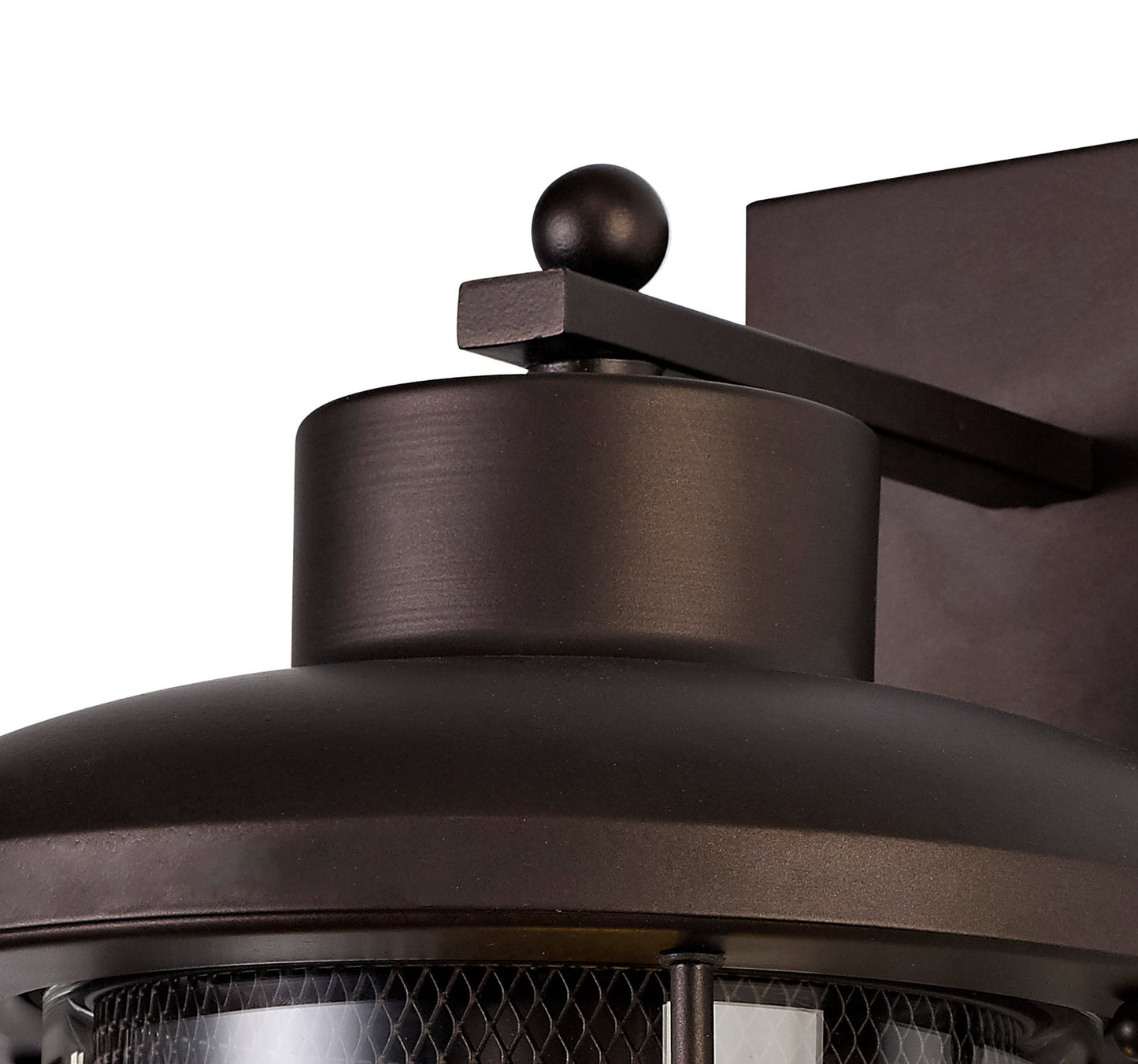 Harrop Extra Large Wall Lamp, 1 x E27, Antique Bronze and Clear Glass, IP54, 2yrs Warranty