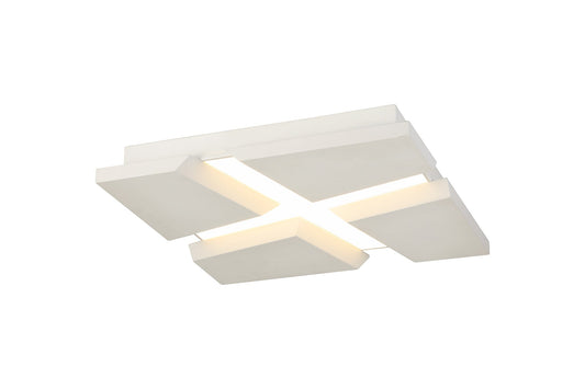 Hartford Flush Square Square Ceiling, 1 x 50W LED, 3000K, 3500lm, Sand White, 3yrs Warranty
