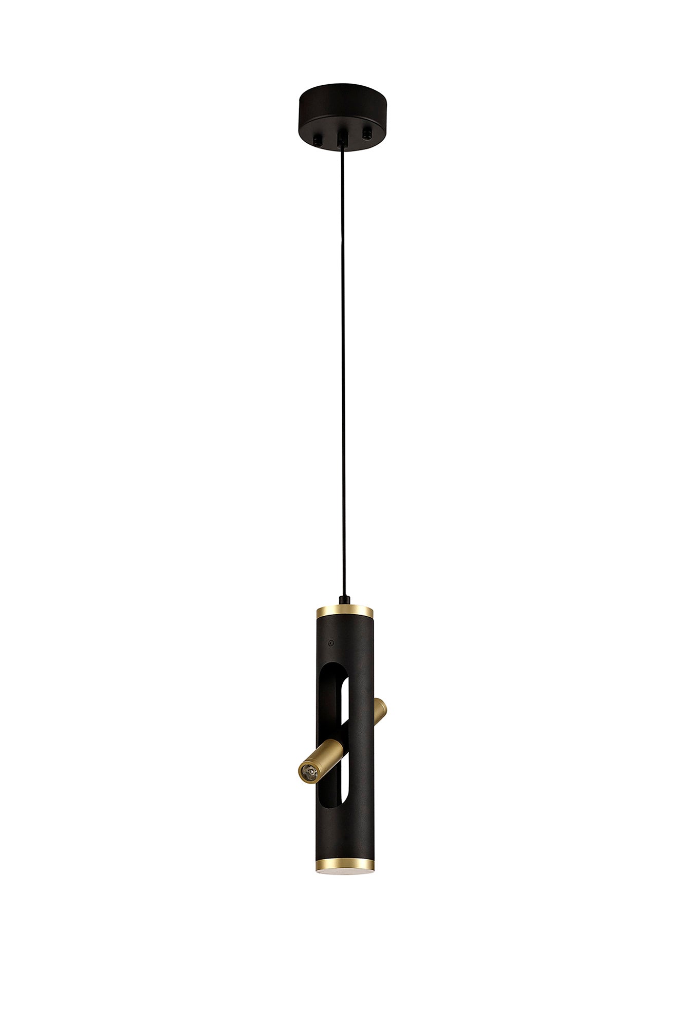 Hatchmere Pendant, 2 x 2W LED, 3000K, 560lm, Sand Black and Gold, 3yrs Warranty